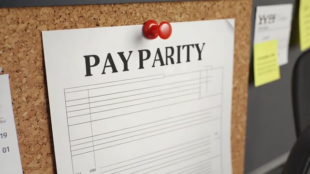 Document with the text "pay parity".