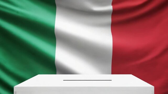 Elections in Italy. Ballot box.