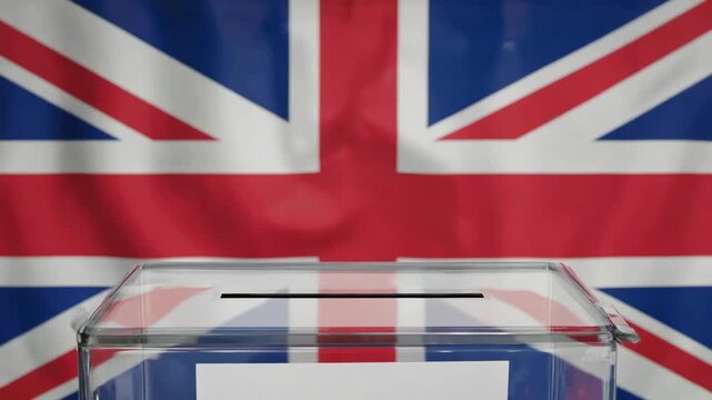 UK elections. Ballot box.