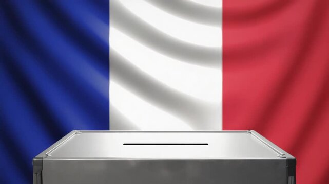 Elections in France. Ballot box.