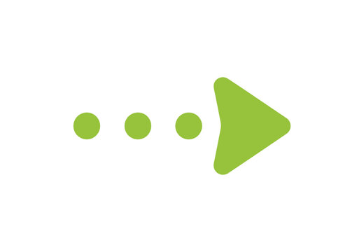 Green play button with three dots navigation icon