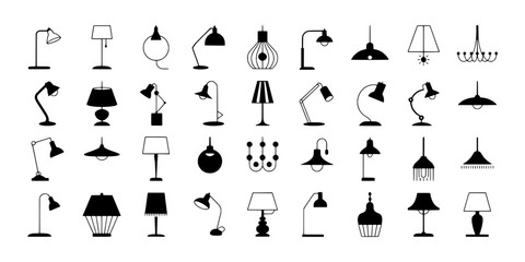 Obraz premium Candlestick Icons Set with Assorted Silhouettes and Grunge Edges for Vintage Decor and Menu Graphics