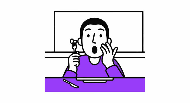 Shocked man holding game controller at computer desk.