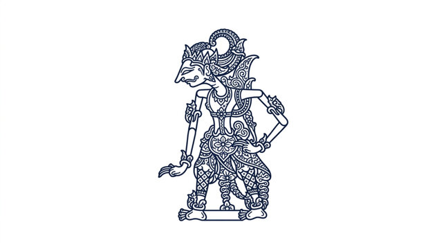 Traditional Indonesian Wayang Kulit Shadow Puppet.