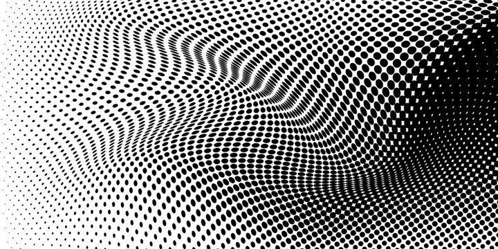 Vector panorama drafting paper. Graphic regular dots grid background. Panorama paper sheet for web design.