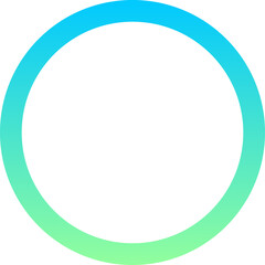Naklejka premium Blue gradient circle isolated on transparent background