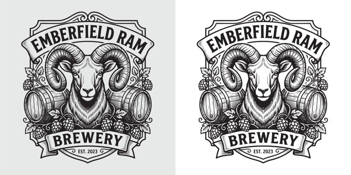 Emberfield Ram Brewery Shield Emblem