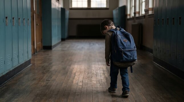Childhood imbalance concept highlighting academic pressure and emotional burden.