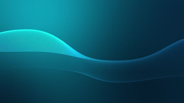 Smooth blue abstract geometric wave animation background, gradient curve motion visual concept