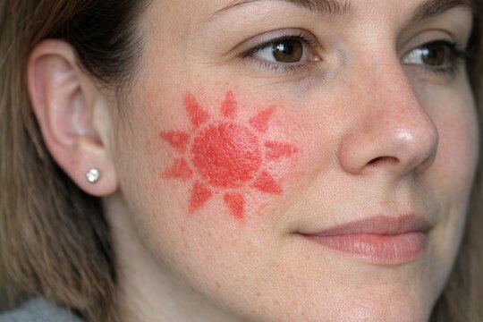A person with facial acne, ideal for medical or skincare concepts