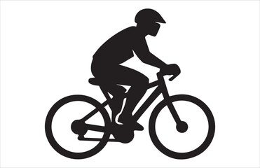 Naklejka premium cyclist silhouette vector