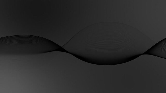 Dark black wave abstract gray gradient textured background animation, modern brutalism motion concept