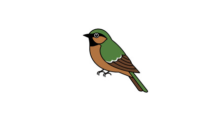 Vibrant bird head profile with halftone dot effect on white © bima