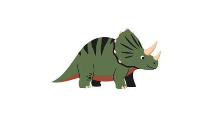 Triceratops dinosaur peeking from bottom border © bima