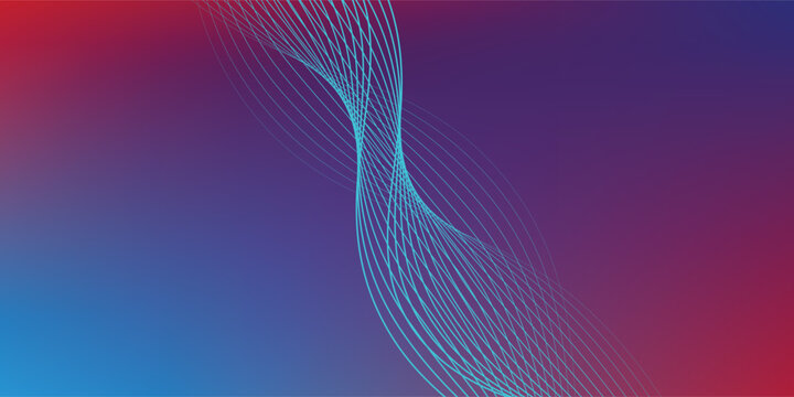 Blue purple red gradient mesh abstract background with wavy blended lines nice for wallpaper or banner