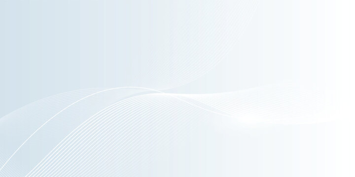 Abstract background with white and gray colors. The background features smooth, flowing lines creating a soft, modern texture. Gradient wave background vector.