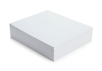 Fototapeta premium Stack of Blank White A4 Paper Sheets Isolated on White Background for Office and Printing Mockup
