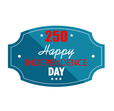 Happy Independence Day 250th anniversary greeting card elements 