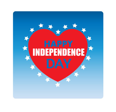 Happy Independence Day 250th anniversary greeting card elements 