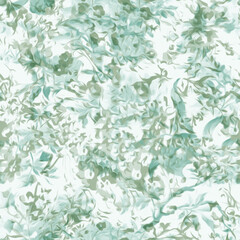 Fototapeta premium Abstract Watercolor Floral Pattern in Mint Green.