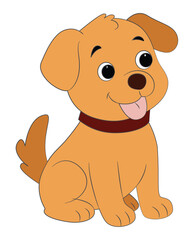 Obraz premium Cartoon dog smile isolated on white background