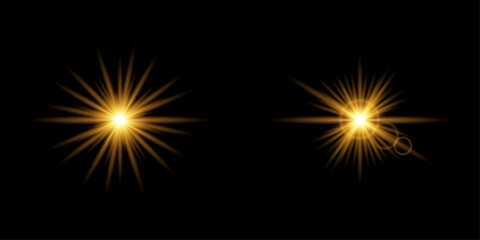 Fototapeta premium Golden light effect overlays for photography and graphic design