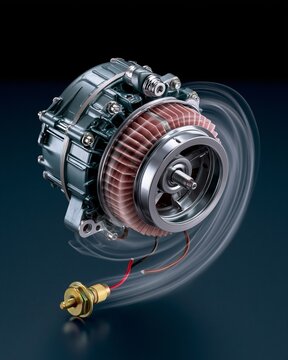 Medium shot of a singlespeed HVAC blower motor assembly highlighting compact design and efficient airflow for consistent interior climate control.