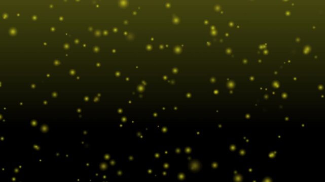 Abstract gold motion background. data transfer particle effect. Glowing bokeh neon particles pulse across the screen. Data cloud effect.