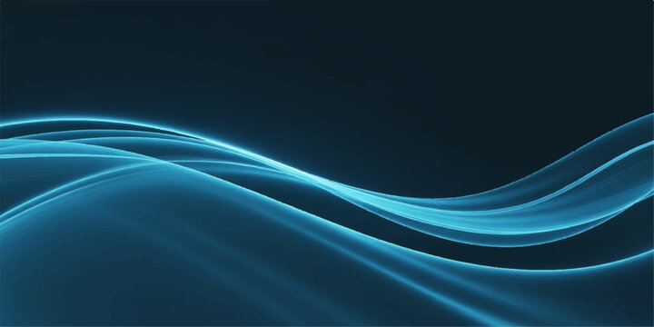 Abstract blue wave background with smooth flowing waves, light motion, digital energy, curved lines, futuristic vector design and flowing texture pattern