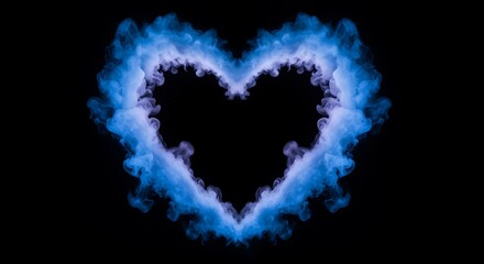 Fototapeta premium Ethereal Smoke Heart: Digital 3D Render
