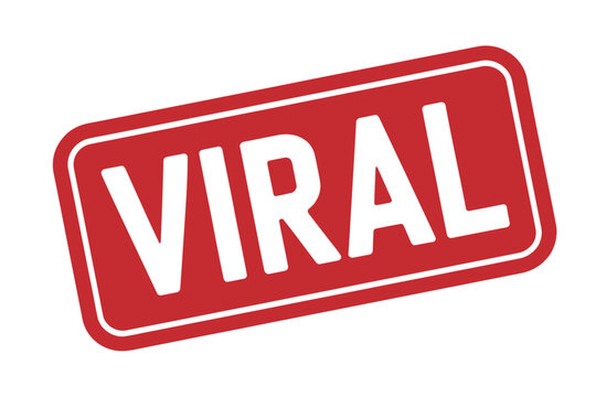 Red viral stamp with white text and border