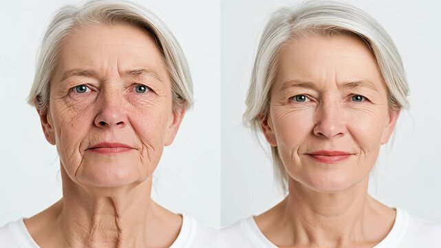 4k video of facelift before and after results.