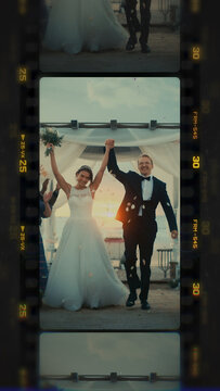 Film Frame Overlay. Vertical Stories Opener for Social Media.
