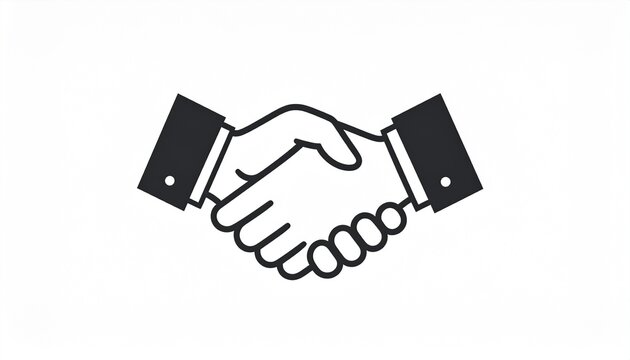 Iconic Handshake Symbolizing Agreement and Partnership in Business.