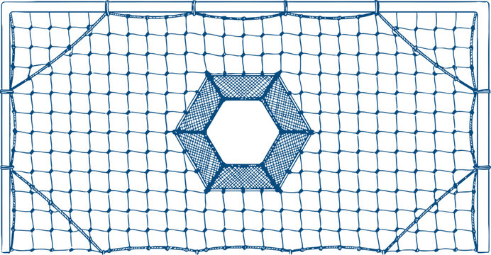 Soccer Goal with Hexagonal Net Design