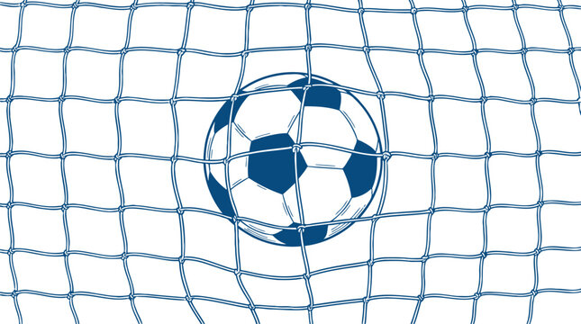 Soccer Ball in Goal Net