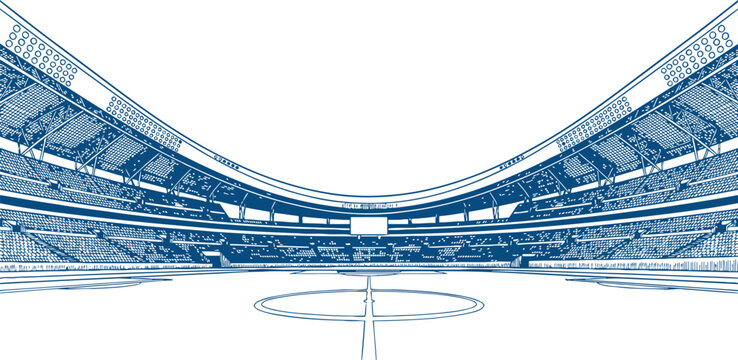 Minimalist Stadium Illustration