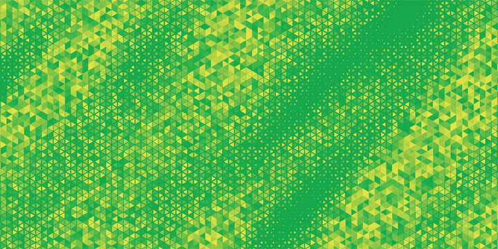 High contrast digital information topography with fine chartreuse triangle arrays scalable eps10