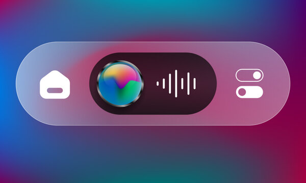 Transparent Oval Voice AI Communication User Interface Design