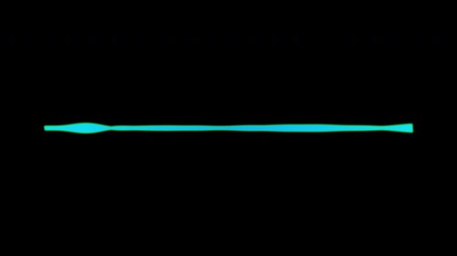 Vibrant waveform pulsing and expanding to the rhythm against a transparent background