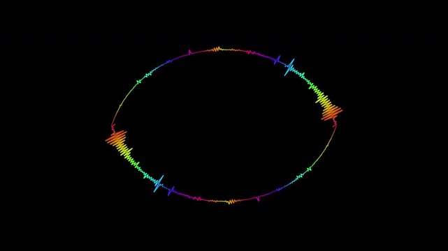 Audio visualizer colourful spectrum. music themed projects, live dj performances, or as a vibrant overlay