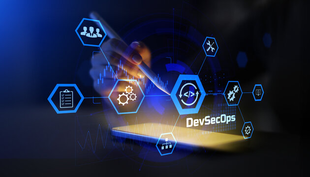 DevSecOps Integration and Secure Software Development Lifecycle Illustrated as Modern Technology Concept.