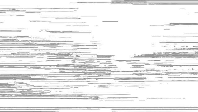 Glitchy distorted digital noise and lines on a white background screen error