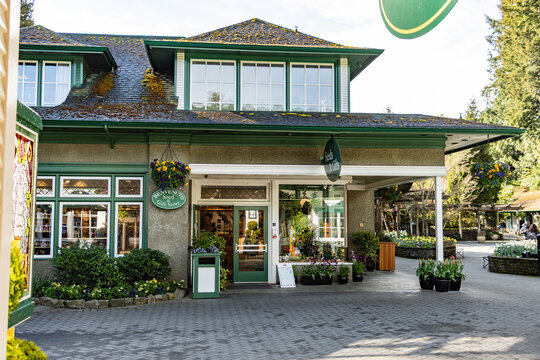 The Gift Shop entrance at the Butchart Gardens in Victoria British Columbia Canada