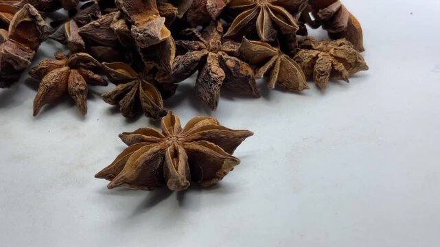 Pile of Dried Star Anise Pods  Aromatic Culinary Spice