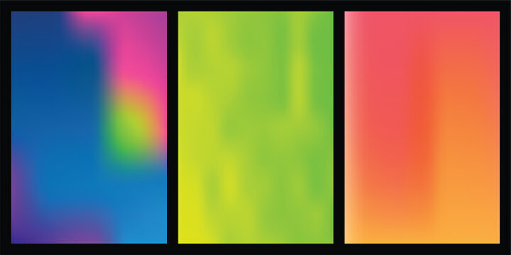Multicolored pixel art backgrounds with black border