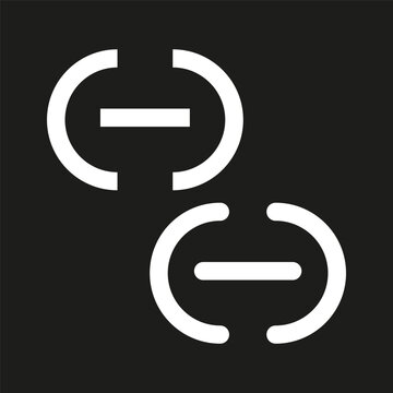 Unlink icon set with abstract broken chain link symbols vector. Ideal for UI design network diagrams and secure connection graphics.