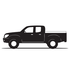 Fototapeta premium double cabin pickup truck isolated on white