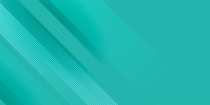 Turquoise Abstract Geometric Background with Gradient and Halftone Dots