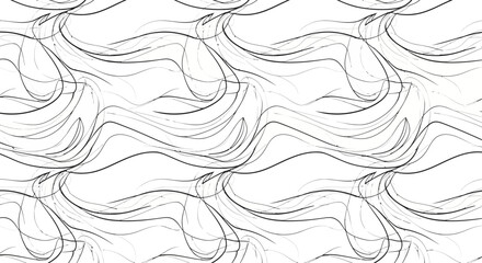 Fototapeta premium Black and white abstract wavy line pattern design